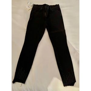 Mother Stunner Zip Ankle Step Fray Jeans